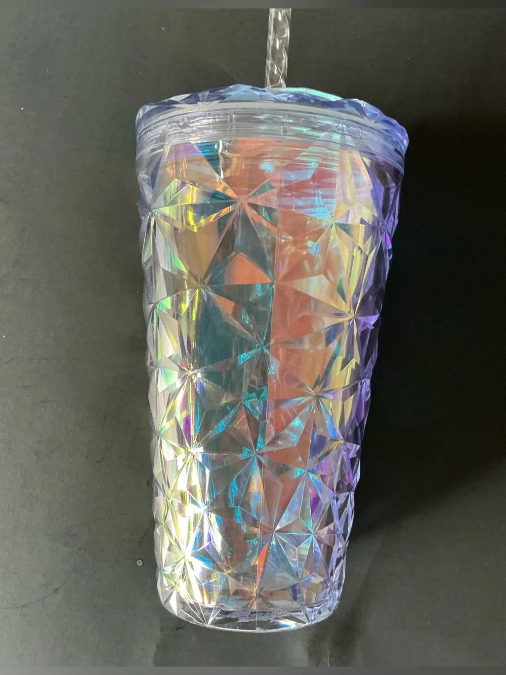 Starbucks Holiday 2023 Winter White Prism Tumbler w/Straw 24 ounce